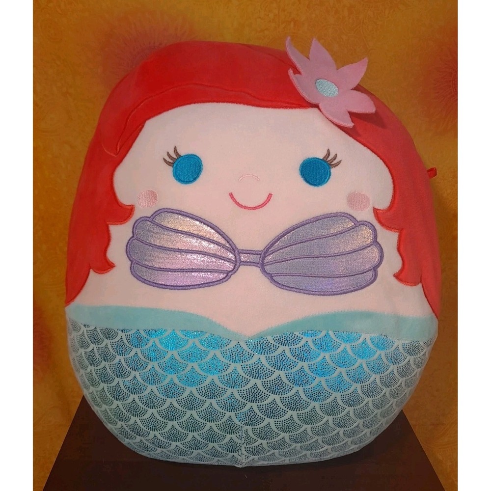 Original Squishmallows Disney Little Mermaid Ariel 12" Kellytoy Plush